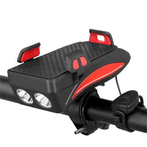 Support de téléphone pour haut-parleur de vélo 3 en 1 ABS —rouge