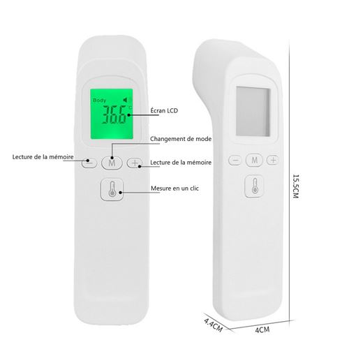 Xiaomi LCD Thermomètre électronique médical blanc