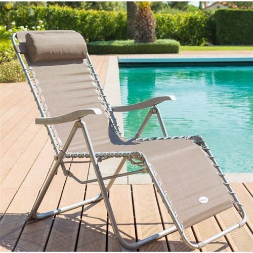 Fauteuil Détente Dextérieur Hespéride Silos Taupe