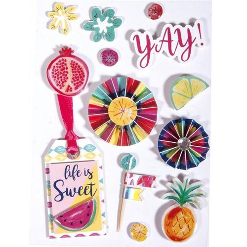 13 stickers 3D - Summer Party
