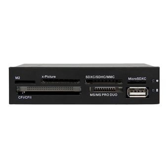 StarTech.com Lecteur de cartes mémoire interne de 3,5 pouces avec port USB 2.0 - Lecteur multicartes 22-en-1 pour PC - Noir - Lecteur de carte - 22 en 1 - 3,5 po (Multi-Format) - USB 2.0 - 1