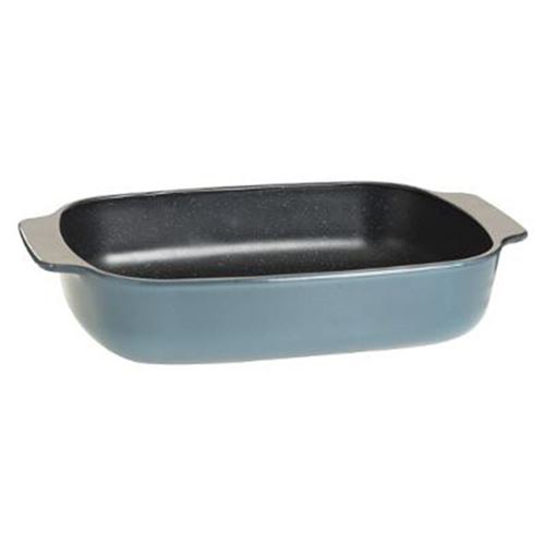 Plat à Four Rectangulaire Verre Pierre 30cm Bleu