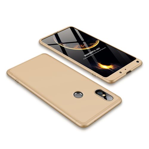 Coque en TPU amovible mate trois pièces or pour votre Xiaomi Mi Mix 2s