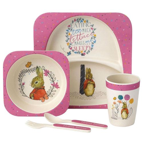 Set de dîner bio 5 pièces Beatrix Potter Flopsy Bunny pour enfants