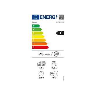Siemens iQ500 SN75ZX48CE - Lave-vaisselle - intégrable - WiFi - Niche - largeur : 60 cm - profondeur : 55 cm - hauteur : 81.5 cm