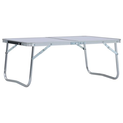 Vidaxl Uniforme Table Pliable De Camping Blanc Aluminium 60X40 Cm - Image 1