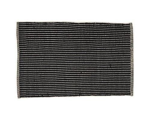 Jute & Co. Tapis Aspen Moquette, Couleur Dim. 60 x 90 cm, 100% Coton, Noir, Taille Unique Jute & Co._ASPC17820N90