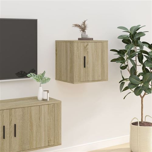 vidaXL Meuble TV mural Chêne sonoma 40x34,5x40 cm