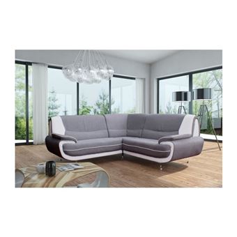 Canapé Dangle Fixe Droit 4 Places Alban Coloris Blanc Gris