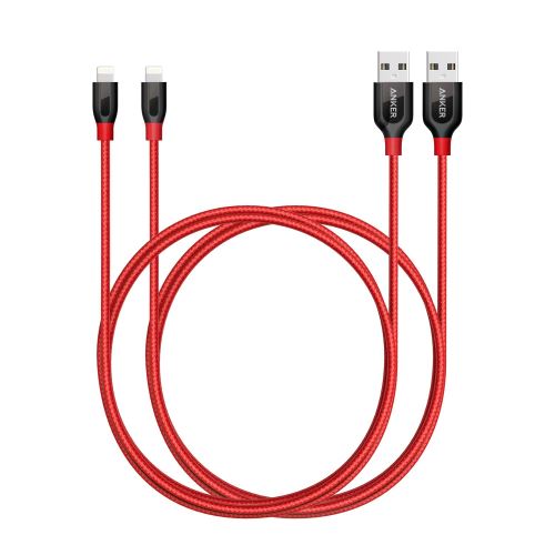 [Pack de 2] Anker PowerLine+ Câbles Lightning de 90 cm Certifiés Apple MFi - Câbles Lightning en fibres d'aramide et nylon double