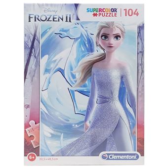 Puzzle 104 pièces Clementoni Supercolor La Reine des Neiges 2