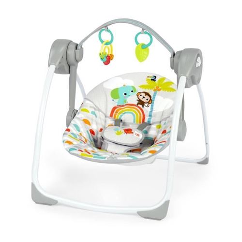 Joom Bright Starts Transat Bébé Balancelle Électrique Pliable – Animaux, 6 Vitesses Balancement, Cadeau Bébé - Image 3