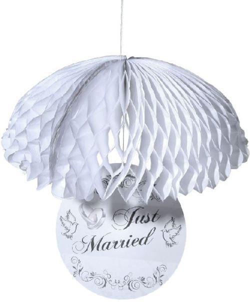 Parachute déco. just married 30 cm