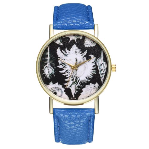 Montre coréenne Tendance étudiante pour homme avec bracelet en cuir pour homme Montre T247-ABleu foncé