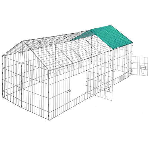 TecTake Enclos pour rongeurs 180 x 75 x 75 cm - vert