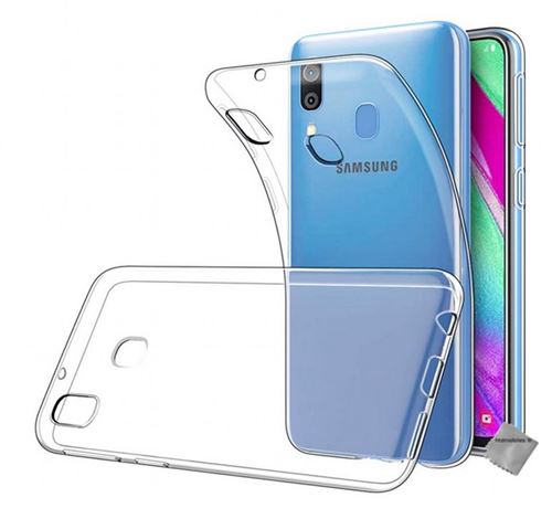 Housse etui coque silicone gel fine pour Samsung Galaxy A40 avec film ecran - TRANSPARENT TPU