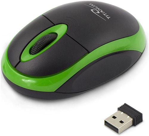 Esperanza Vert Titanum Vulture - Souris - Optique - 3 Boutons - Sans Fil - 2.4 Ghz - Récepteur Sans Fil Usb