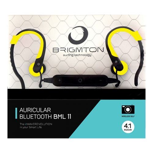 Écouteurs de Sport Bluetooth avec Microphone BRIGMTON BML-11 Jaune