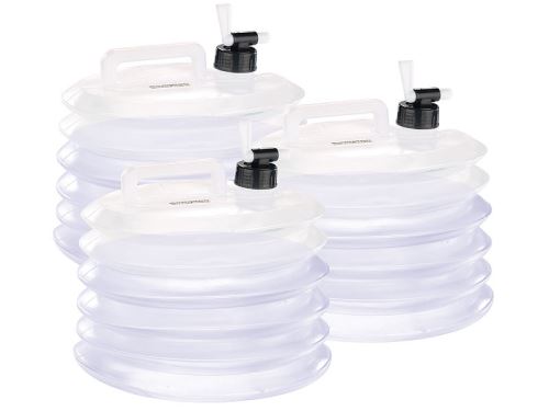 3 bidons à eau pliables pour le camping / jardinage - 10 L