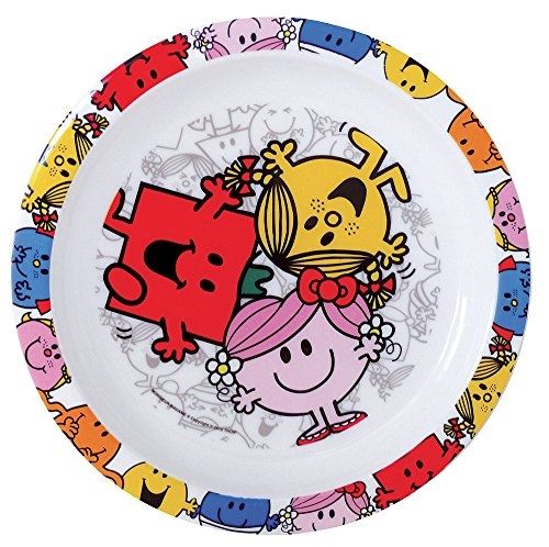 Fun house 005182 monsieur madame assiette micro-ondable pour enfant polypropylène rose 22 x 22 x 1 cm
