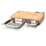 Planche à Découper Continenta – Bois D'acacia, Bloc Cuisine, Modèle 4860, Neuve