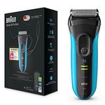 Marron series 3 proskin ? rasoir électrique, team edition, wet & dry plus étui de voyage, brosse de nettoyage et g