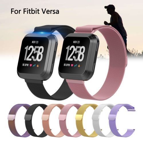 NEUFU Montre de Bracelet Pour Fitbit Versa Noir L