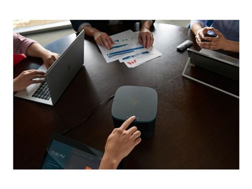 HP Elite Slice G2 with Microsoft Teams Rooms - USFF Core i5 7500T / jusqu'à 3.3 GHz - vPro - RAM 8 Go - SSD 128 Go - TLC - HD Graphics 630 - Gigabit Ethernet - Windows 10 IoT Enterprise 64 bits - moniteur : LCD 12.3" 1440 x 960 (WXGA+) @ 60 Hz écran tac