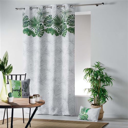 rideau a oeillets 140 x 260 cm polyester imprime amazone