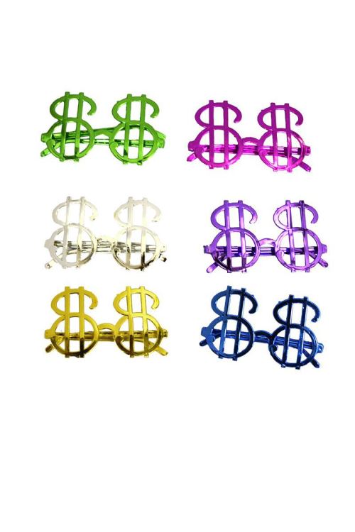 Lunettes Dollar Sans Verre Assorties - Multicolores