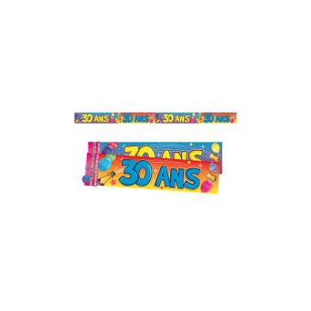 Bannière 30 Ans Anniversaire - Multicolores - 1