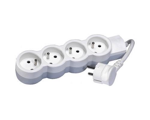 Multiprise électrique 4 prises sans interrupteur LEGRAND 1.50m