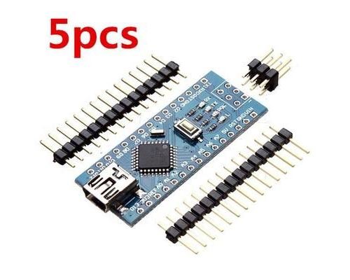 5Pcs Module de Version Améliorée Carte Contrôleur Alimentation Compatible Arduino nano V3.0 ATMEGA328P