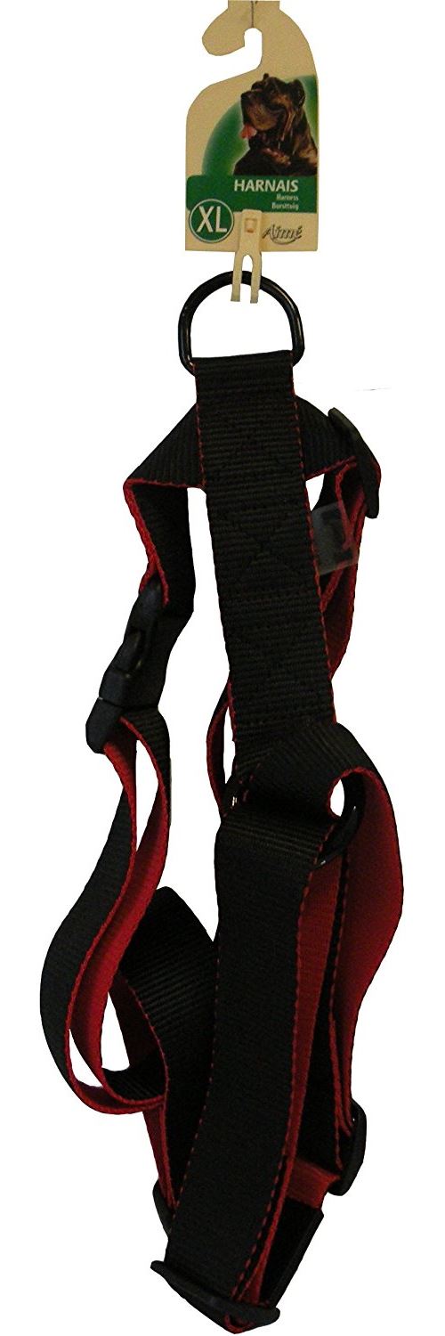 Comparer les prix de Aime Harnais Recto Verso pour Chien Noir/Rouge 40 Mm