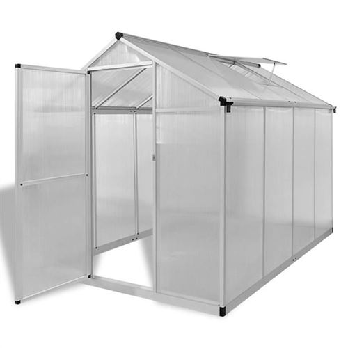 Vidaxl Gris Serre - 41317 - Aluminium - Polycarbonate - 4,6 M² - Résistante Aux Uv