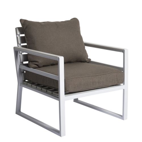 Salon Bas De Jardin Contemporain Structure Aluminium Coussin