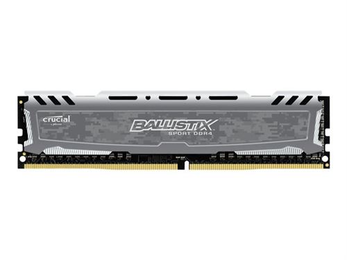 Ballistix - BLS8G4D26BFSB - Sport LT 8Go DDR4 2666 MT/s (PC4-21300) DR x 8 DIMM 288-Pin - (Gris)