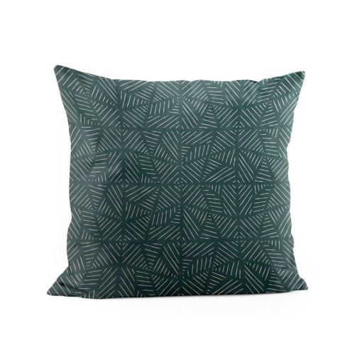 MARLENE BACKER Coussin déhoussable Sandro - 45x45 cm - Beige et bleu