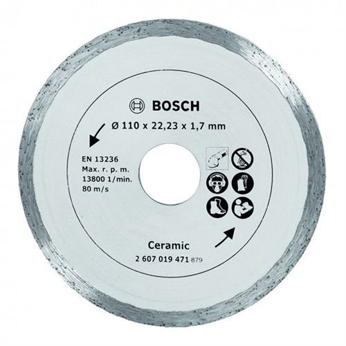 Abrasif pour Ponceuse Bosch Accessoires - Disque Diamante Carrelage 110Mm