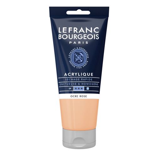 Lefranc Bourgeois - Peinture - peinture acrylique - ocre rose - opaque - satin - fine - 80 ml
