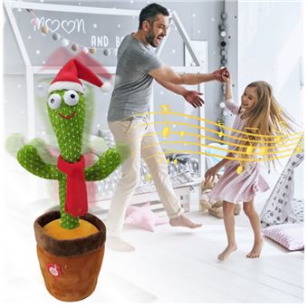 BEAUXI Jouet en Peluche Cactus, Cactus Qui Danse, Cactus Chantant et  Dansant,Chargement USB Cactus de Danse électronique de Secousse, Cactus de  Noël