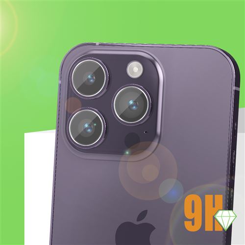 Film Caméra iPhone 14 Pro et 14 Pro Max, en Verre Trempé Dureté 9H