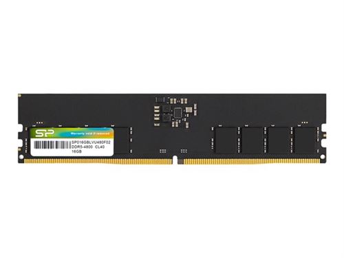 SILICON POWER - DDR5 - module - 16 Go - DIMM 288 broches - 4800 MHz / PC5-38400 - CL40 - 1.1 V - mémoire sans tampon - on-die ECC