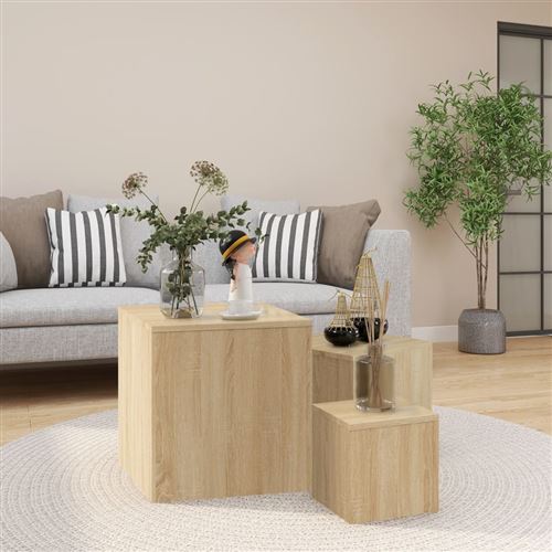 Vidaxl Tables D'appoint - Chêne Sonoma - Image 3
