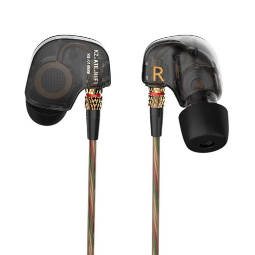 Ecouteurs intra-auriculaires filaire KZ ATE Noir
