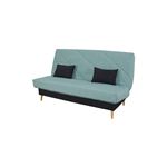Banquette CC ZEPHIR 130x190, matelas simmons, bleu