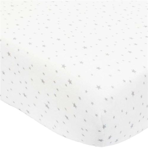 Drap housse Trois Kilos Sept Coton Blanc 60x120 cm