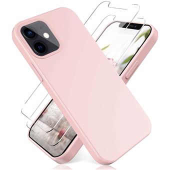 Coque Silicone Rose + 2 Verres Trempes Pour iPhone 13 Pro Max Little Boutik® - 1