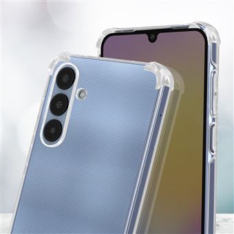 Coque pour Samsung Galaxy A25 Silicone Flexible Coins Bumper Original Samsung Transparent