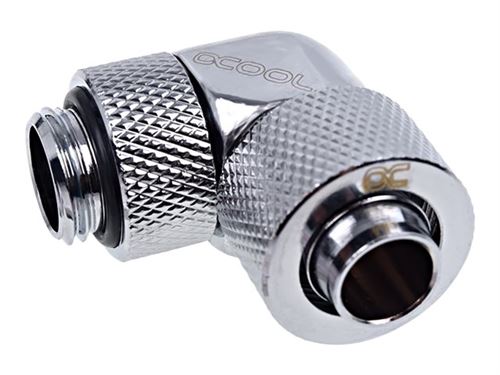 Alphacool Eiszapfen Connector Series 90° Socket 13/10mm - Raccord pour système de refroidissement par liquide - chrome